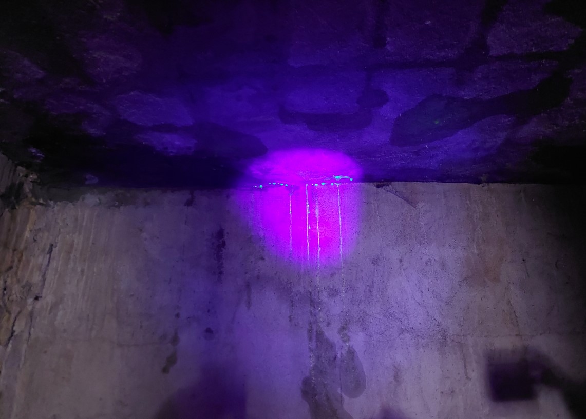 Utilizzo di tracciante colorato per la verifica di tenuta delle pareti in controterra