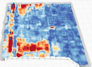 Mappatura dell'umidità con sistema MMM per l'individuazione di acqua e umidità nei sistemi impermeabilizzanti.